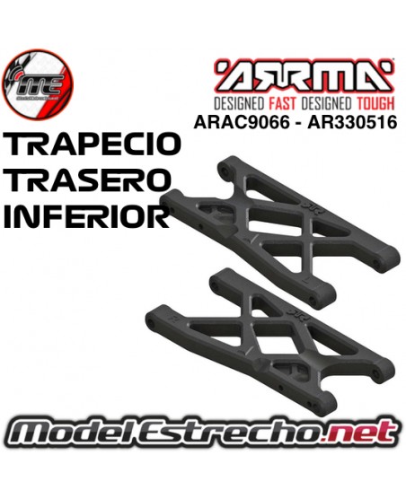 TRAPECIO INFERIOR TRASERO ARRMA ARAC9066 - AR330516