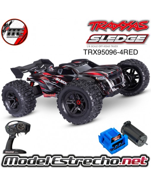 TRAXXAS SLEDGE BELTED 1/8 6S ROJO TRX95096-4RED