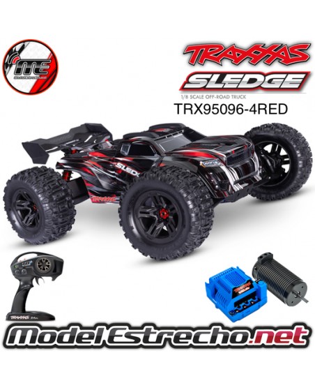 TRAXXAS SLEDGE BELTED 1/8 6S ROJO TRX95096-4RED