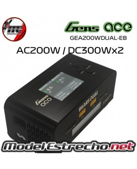 CARGADOR GENS ACE IMARS DUAL AC200W DC300Wx2 SMART BALANCE  GEA200WDUAL-EB
