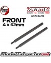 VASTAGO AMORTIGUADOR DELANTERO 4x62MM ARRMA
