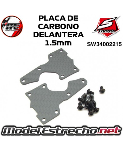 PLACA DE CARBONO TRAPECIO DELANTERO 1.5mm SWORKZ S35-4 SW34002215
