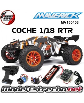 MAVERICK QUANTUM 2 XT 1/10 STADIUM TRUCK NARANJA CON BATERIA Y CARGADOR MV150403