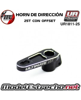 SERVO HORN DIRECCIÓN ALUMINIO ULTIMATE 25T CON OFFSET ( FUTABA, SRT y SAVOX) UR1811-25