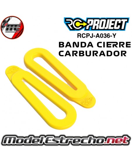 BANDA DE GOMA PARA CARBURADOR RC PROJECT AMARILLO ( 2U.) RCPJ-A036-Y