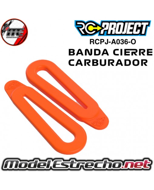 BANDA DE GOMA PARA CARBURADOR RC PROJECT NARANJA ( 2U.) RCPJ-A036-O