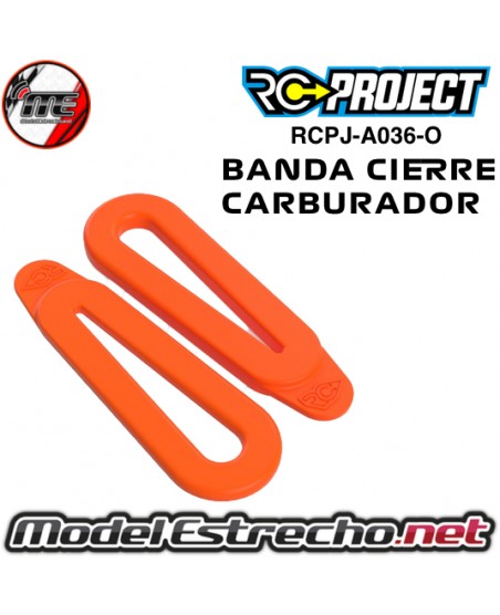 BANDA DE GOMA PARA CARBURADOR RC PROJECT NARANJA ( 2U.) RCPJ-A036-O