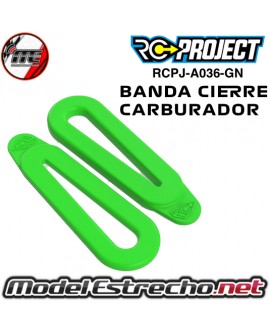 BANDA DE GOMA PARA CARBURADOR RC PROJECT VERDE ( 2U.) RCPJ-A036-GN