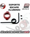 SOPORTE ALUMINIO ESCAPE ROJO UR1761-R