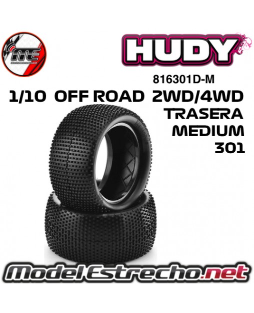 copy of RUEDA HUDY 301 1/10 OFF ROAD TRASERA 2WD/4WD SOFT (2U.)