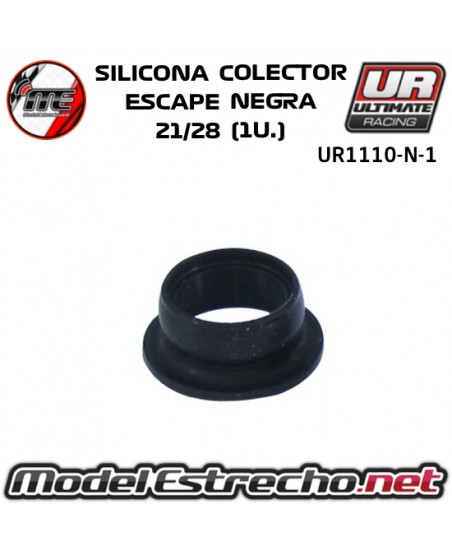 JUNTA DE ESCAPE, SILICONA COLECTOR NEGRA 21/28 (2U.)