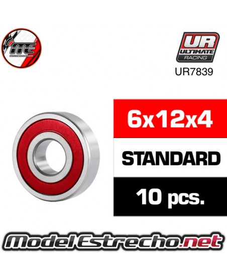 6X12X4mm RODAMIENTO HS TAPAS GOMA (10U.) UR7839