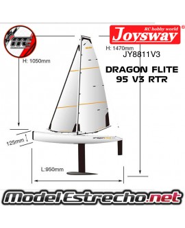 JOYSWAY DRAGON FLITE 95 V3 RACING SAILING YACHT RTR JY8811V3