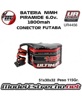 BATERIA ULTIMATE NIMH RECEPTOR PIRAMIDE 6V. 1800MAH CONEXION JR UR4456