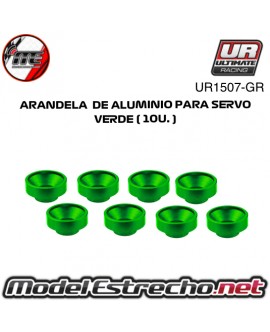 ARANDELAS ALUMINIO PARA SERVO VERDE  (8u.) UR1507-GR