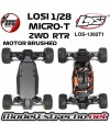 LOSI 1/28 MICRO-T 2S 2WD RTR STADIUM TRUCK BLANCO ( INCLUYE BATERIA Y CARGADOR ) LOS-1392T1