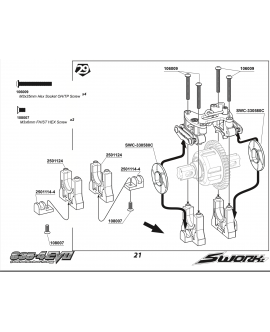 BANCADA SOPORTE CENTRAL SWORKZ S35-4 NITRO SW2501124