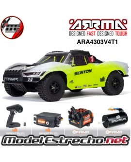 ARRMA SENTON 1/10 223S 4X4 V4 3S BLX BRUSHLESS SHORT COURSE RTR AMARILLO ARA4303V4T1