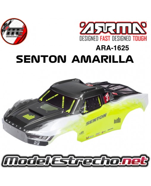 CARROCERIA SIN CLIPS AMARILLA ARRMA SENTON 1/10 ARA-1625