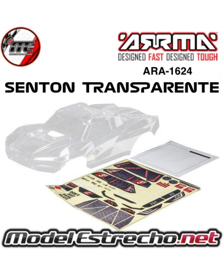 CARROCERIA SIN CLIPS TRANSPARENTE ARRMA SENTON 1/10 ARA-1624