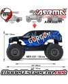 ARRMA GORGON 2WD MT 1/10 RTR AZUL CON BATERIA LIPO Y CARGADOR ARA3230T1