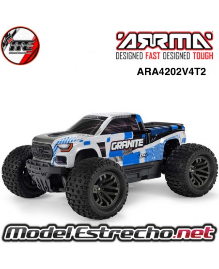 1/10 GRANITE ARRMA MEGA 665 4X4 RTR BRUSHED MONSTER TRUCK AZUL  ARA4202V4T2