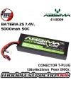 BATERIA Lipo ABSIMA 5000MAH 2S 7.4v. 50C T-PLUG 4140009