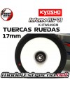 TUERCAS DENTADAS CIEGAS GUN METAL 17 mm KYOSHO INFERNO K.IFW649GM