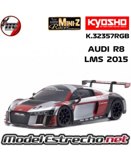 KYOSHO MINI-Z MR04 RWD AUDI R8 LMS 2015 ROJO-GRIS (W-MM/KT531P) K.32357RGB