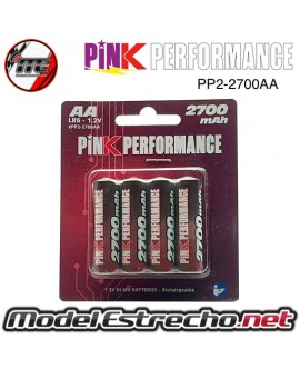 BATERIA R6-AA NI-MH 2700Mah PINK PERFORMANCE (4U.) 120gr. PP2-2700AA
