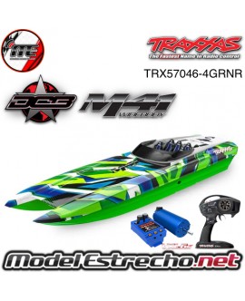 TRAXXAS DCB M41 CATAMARAN RACE BOAT LANCHA RTR TQi BRUSHLESS VERDE
