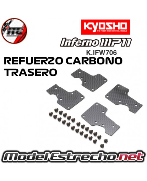 REFUERZO CARBONO TRAPECIO TRASERO KYOSHO INFERNO MP11 (4U.) K.IFW706