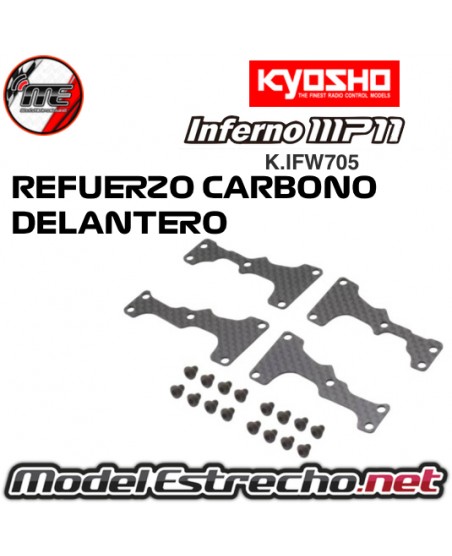 REFUERZO CARBONO TRAPECIO DELANTERO KYOSHO INFERNO MP11 (4U.) K.IFW705