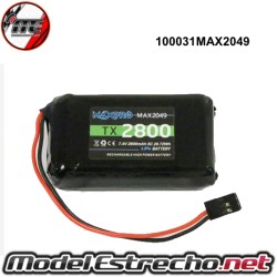 BATERIA TX LIPO 7.4v. 2800mah CONECTOR FUTABA 100031MAX2049