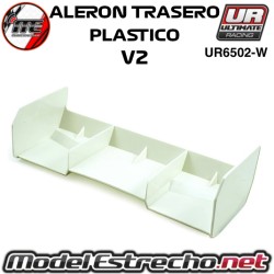 ALERON TRASERO PLASTICO 1/8 BUGGY V2 BLANCO ULTIMATE UR6502-W
