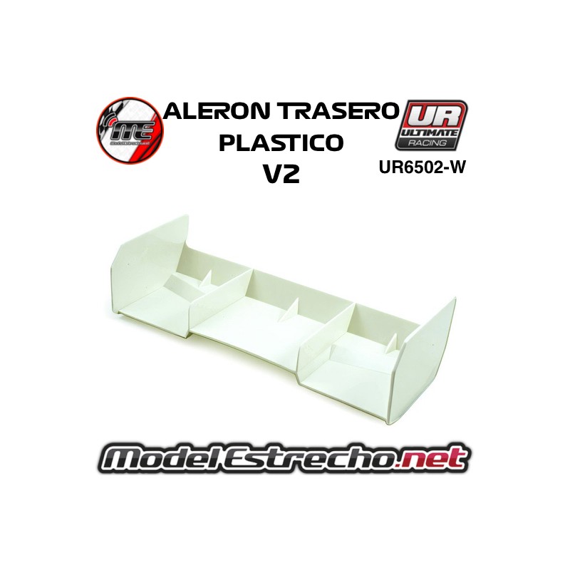 ALERON TRASERO PLASTICO 1/8 BUGGY V2 BLANCO ULTIMATE UR6502-W