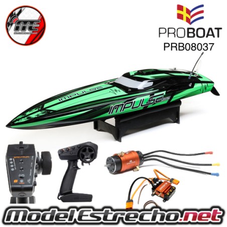 PROBOAT IMPULSE 32" ( 83cm) BRUSHLESS DEEP-V RTR VERDE/NEGRO PRB08037T1