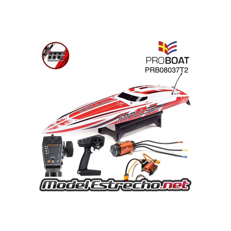 PROBOAT IMPULSE 32" ( 83cm) BRUSHLESS DEEP-V RTR BLANCA/ROJA PRB08037T2