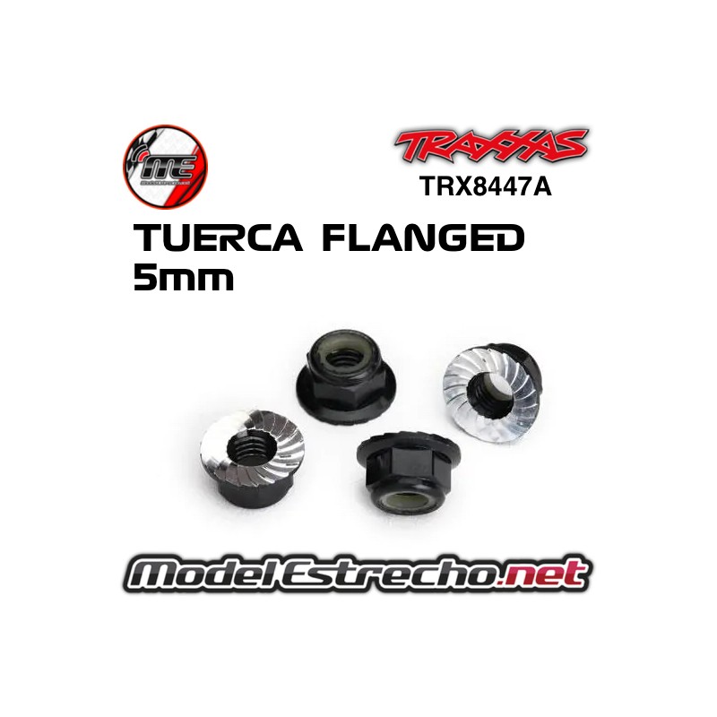 TUERCAS CON FLANGED ALUMINIO NEGRO 5mm