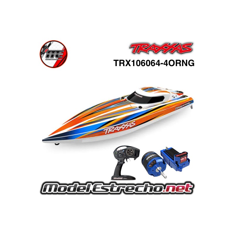 LANCHA TRAXXAS DISRUPTOR 4S 40MPH HIGH PERFORMANCE NARANJA
