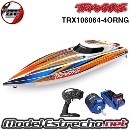 LANCHA TRAXXAS DISRUPTOR 4S 40MPH HIGH PERFORMANCE NARANJA