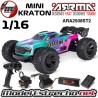 MINI KRATON 1/16 3S DSC 4x4 RTR BRUSHLESS SPEED TRUCK BATERIA Y CARGADOR INCLUIDO ROSA/AZUL ARA2508ST2