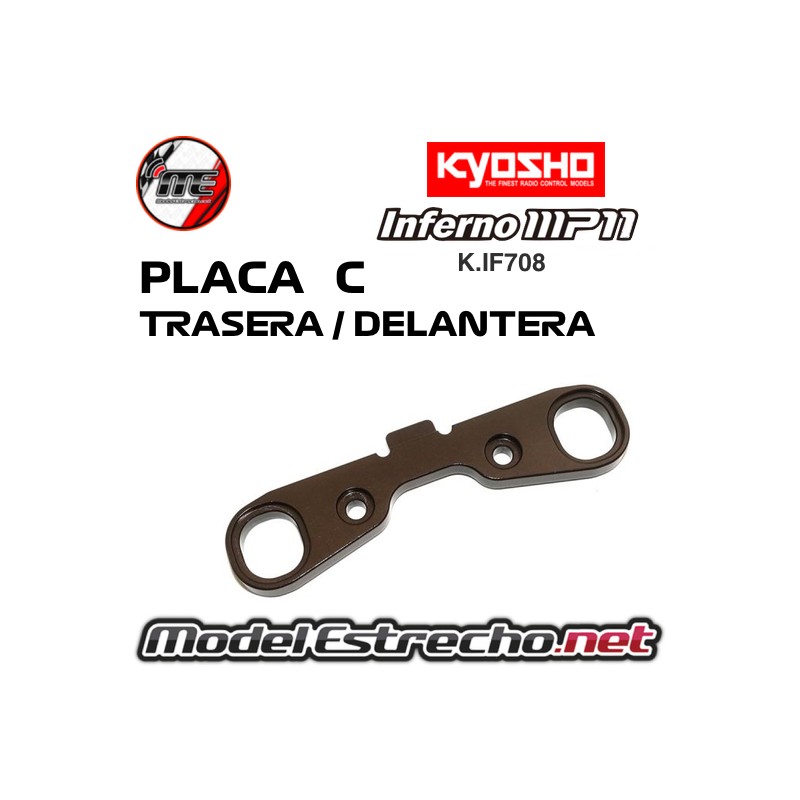 PLACA C CONVERGENCIA TRASERA / DELANTERA CNC KYOSHO INFERNO MP11 IF708