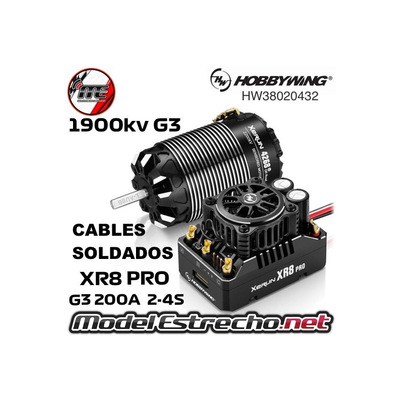 COMBO HOBBYWING XERUN XR8 PRO G3 CON 4268SD 1900Kv G3 OFF-ROAD