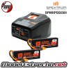 COMBO CARGADOR SPEKTRUM SMART S2100 MAS (2U.) POWERSTAGE SURFACE 5000MAH 2S LIPO SPMXPSS550I