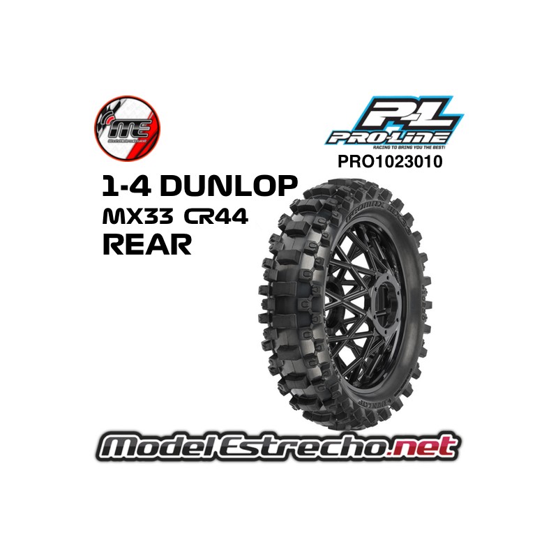 RUEDA TRASERA MOTO 1-4 DUNLOP GEOMAX MX33 CR4 REAR PROLINE PRO1023010