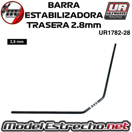 BARRAS ESTABILIZADORAS 2.8mm ULTIMATE TRASERAS MUGEN, ASSOCIATED, XRAY UR1782-28