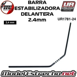 BARRAS ESTABILIZADORAS 2.4mm ULTIMATE DELANTERAS MUGEN, ASSOCIATED, XRAY UR1781-F