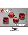 TUERCAS RUEDAS CIEGAS 6MIK ROJOS CNC