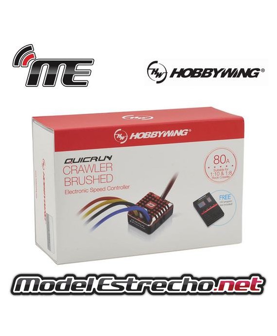 HOBBYWING QUICRUN 1080 WP 80A. CRAWLER BRUSHED ESC 1:8 &amp; 1:10